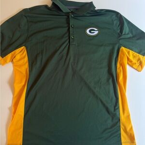 Green Bay Packers Nike Polo Shirt Adult L Green Football NFL Dri Fit Mens EUC